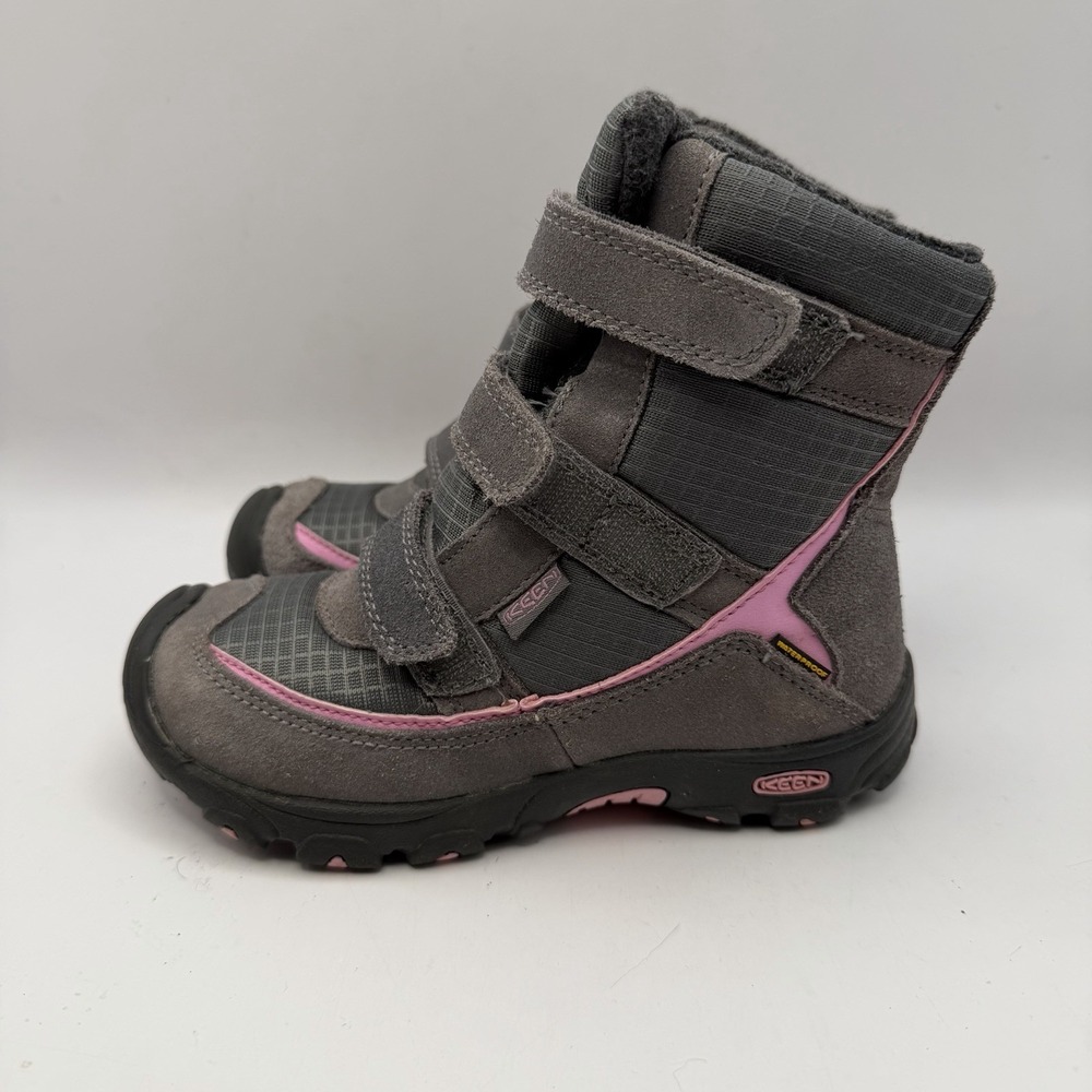 Keen Kids Gray and Pink Rain & Snow Boots